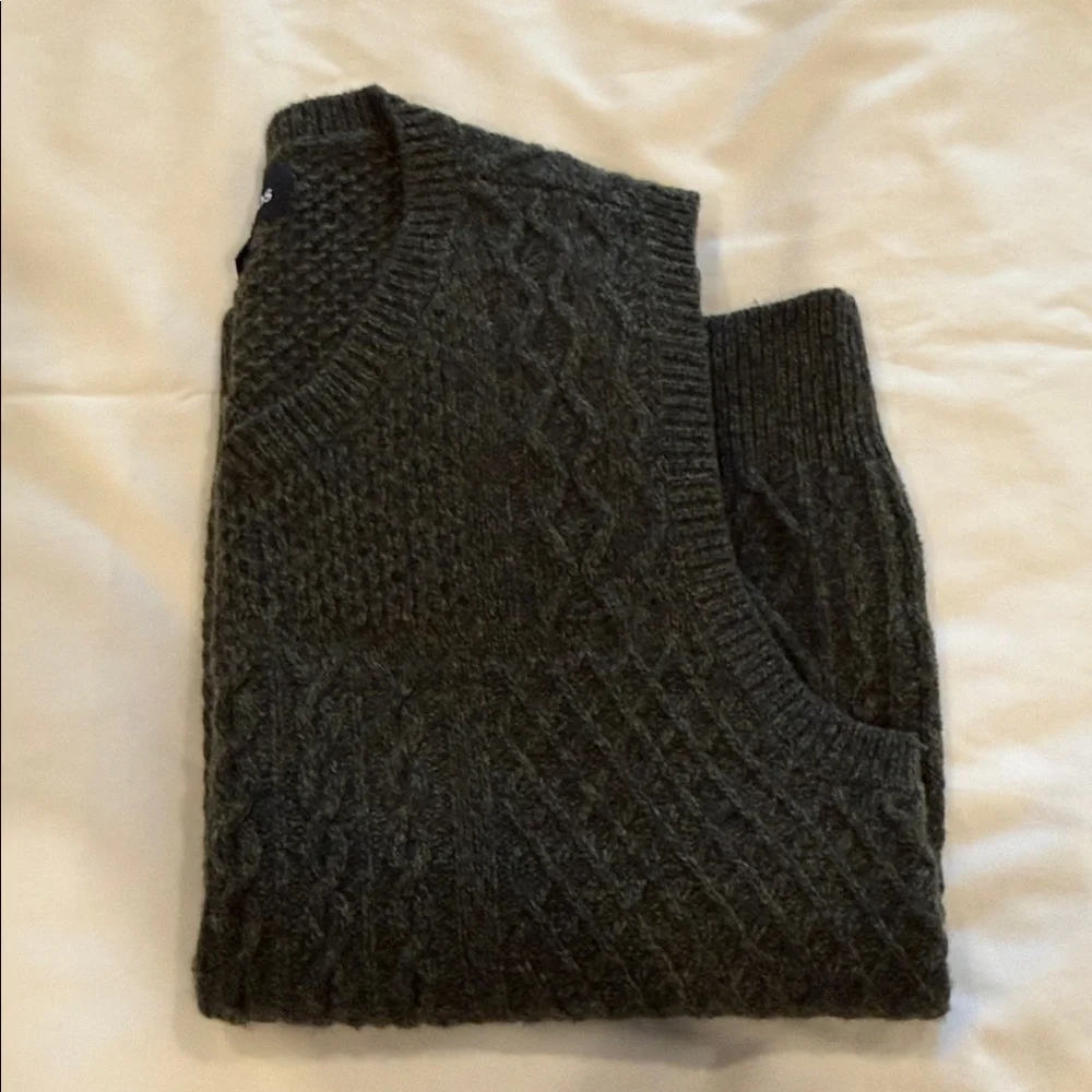 Bonobos Dark Olive V-Neck Sweater Vest